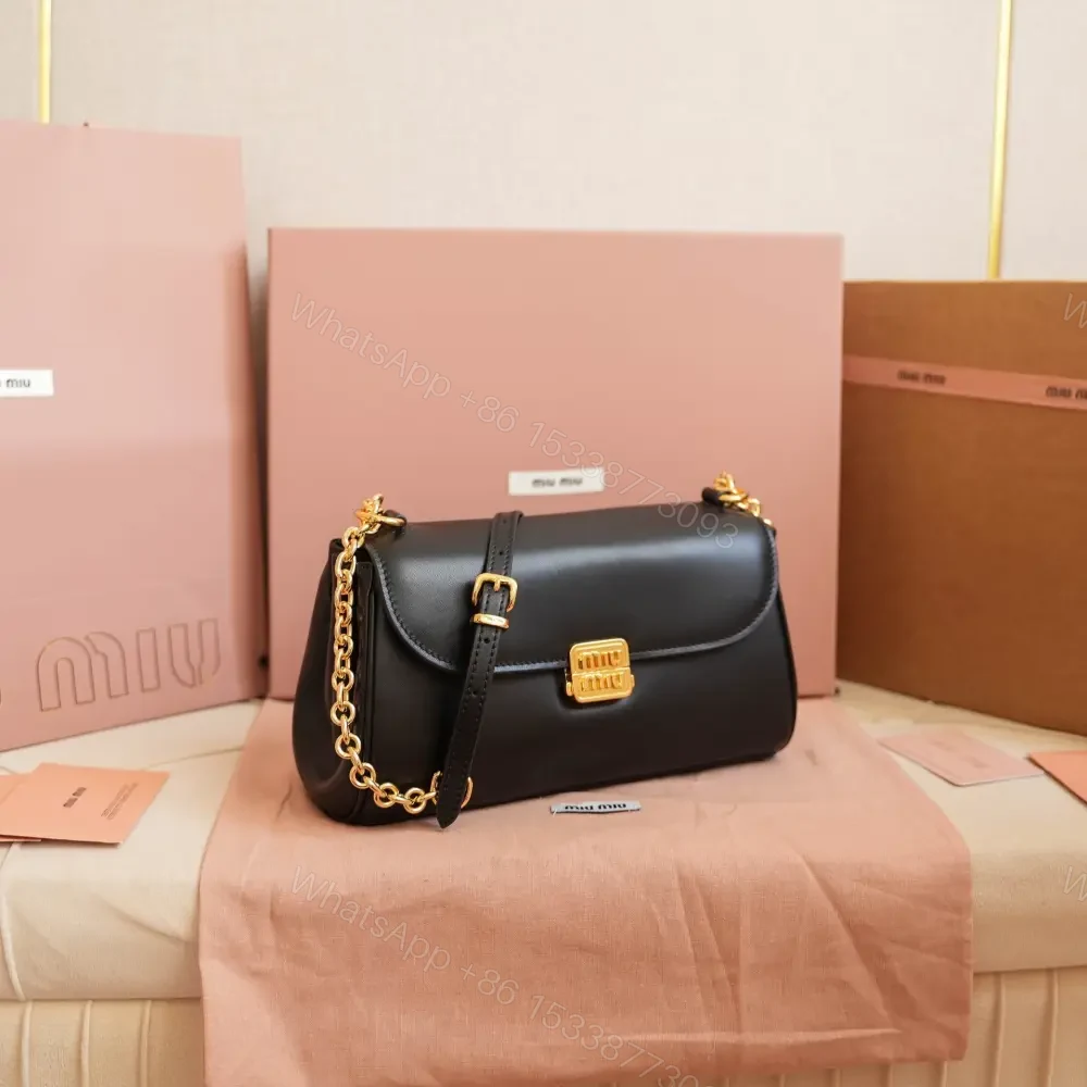 View 3 of 高仿miumiu*5BD266鏈條法棍包黑色免檢版