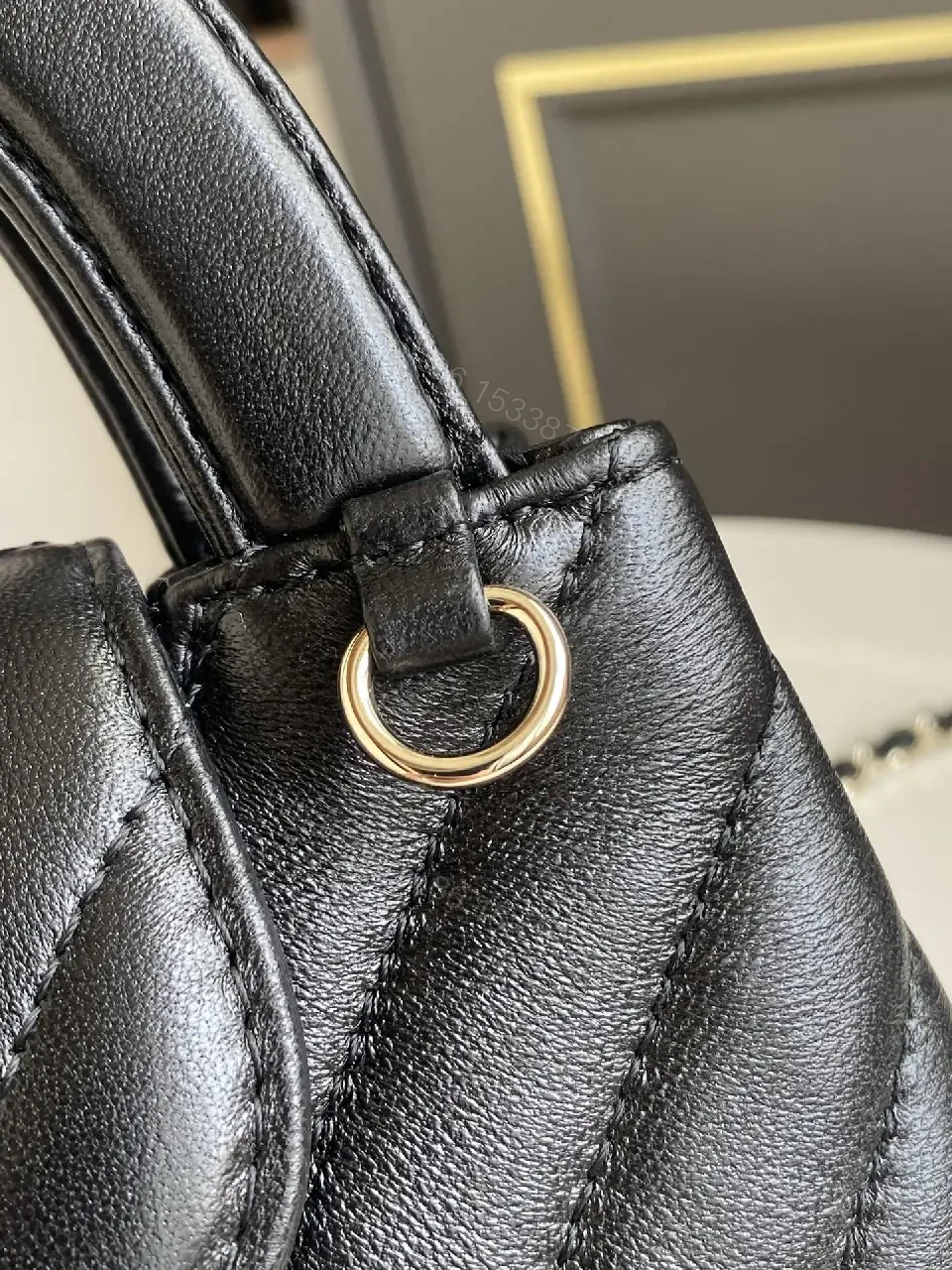View 3 of Quilted Mini Bag: Gold-Tone Closure, Crossbody Ready