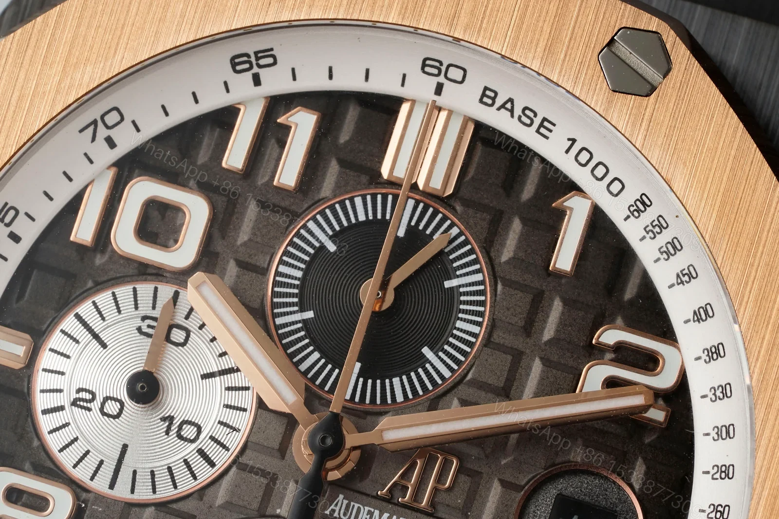 View 4 of Audemars Piguet Royal Oak Offshore Rose Gold Replica 44MM Premium Ceramic Rubber Strap Chronograph Edition RG-AP-ROO-RG-CER-RUB-44