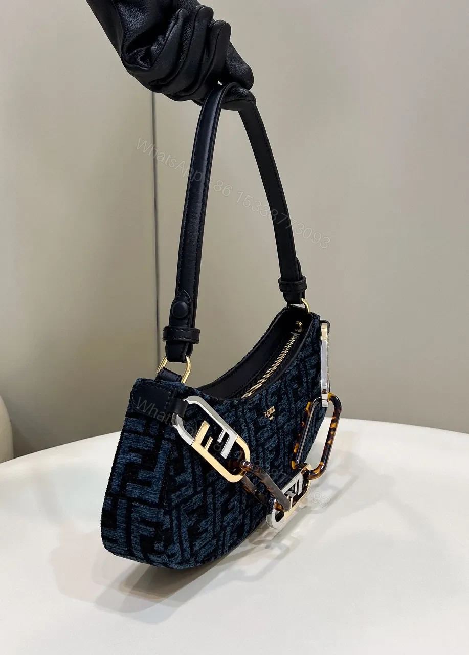 View 2 of Monogram Jacquard Bag with Statement Hardware Delight