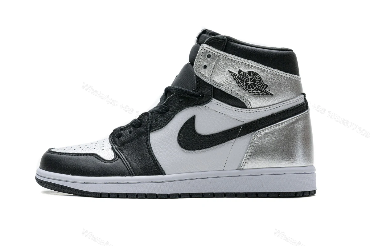 View 12 of Air Jordan 1 Retro High Silver Toe (W) CD0461-001