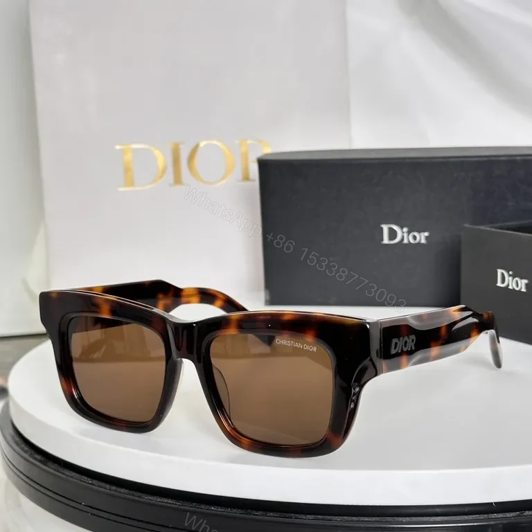 View 5 of Bold Block-Frame Sunglasses with Monogram Detailing