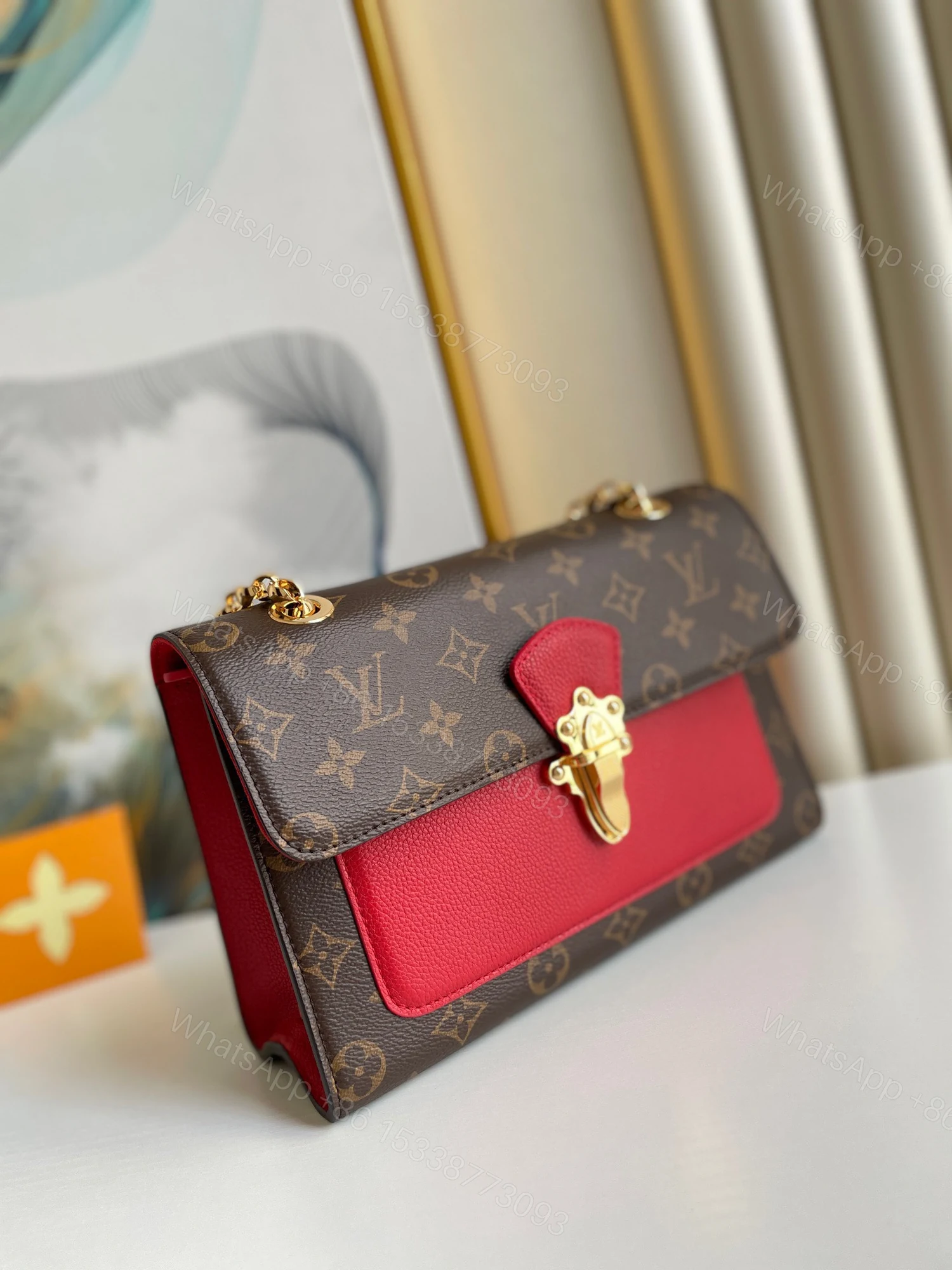 View 9 of Louis Vuitton LV Victoire Monogram Pattern Like Auth Handbags 27x20x10cm