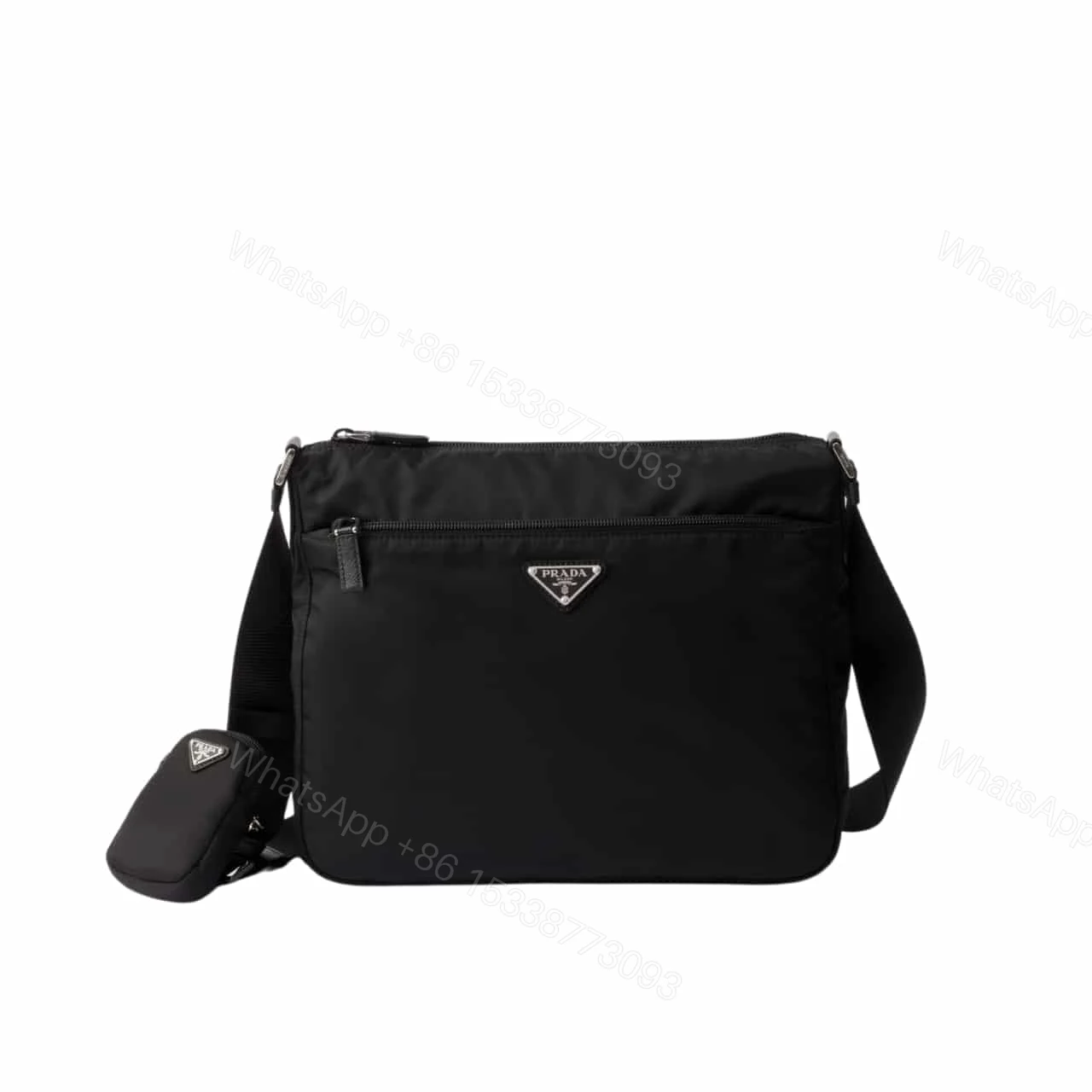 PRADA RE NYLON BAG BLACK 30CM 1BC421 RV44 F0002 V D1M — view 1