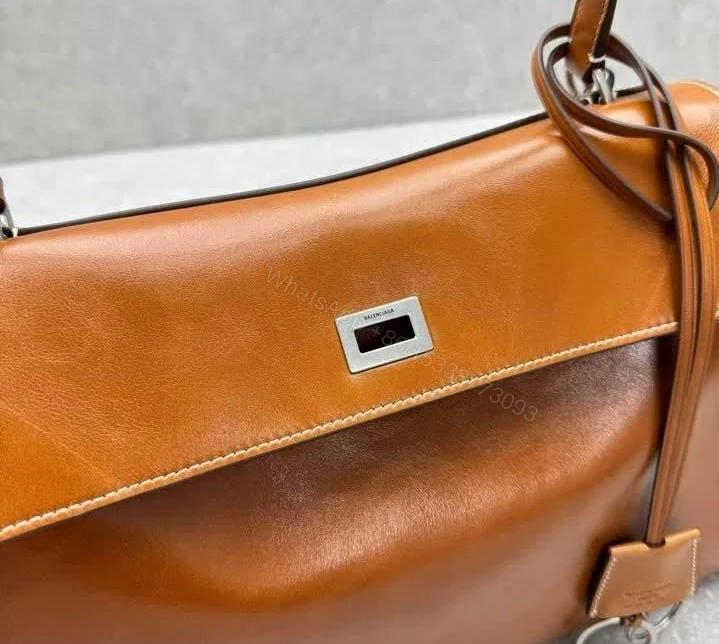 View 8 of Balenciaga Replica Rodeo Handbag Tan Cowboy Leather