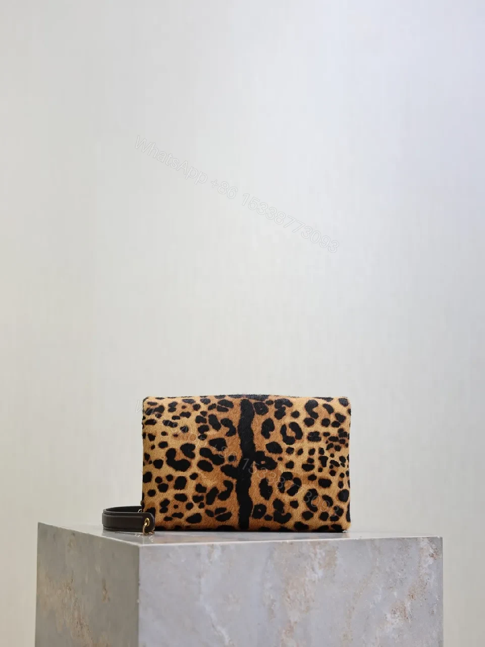 View 6 of Leopard Print Luxe Clutch with Gold Chain
