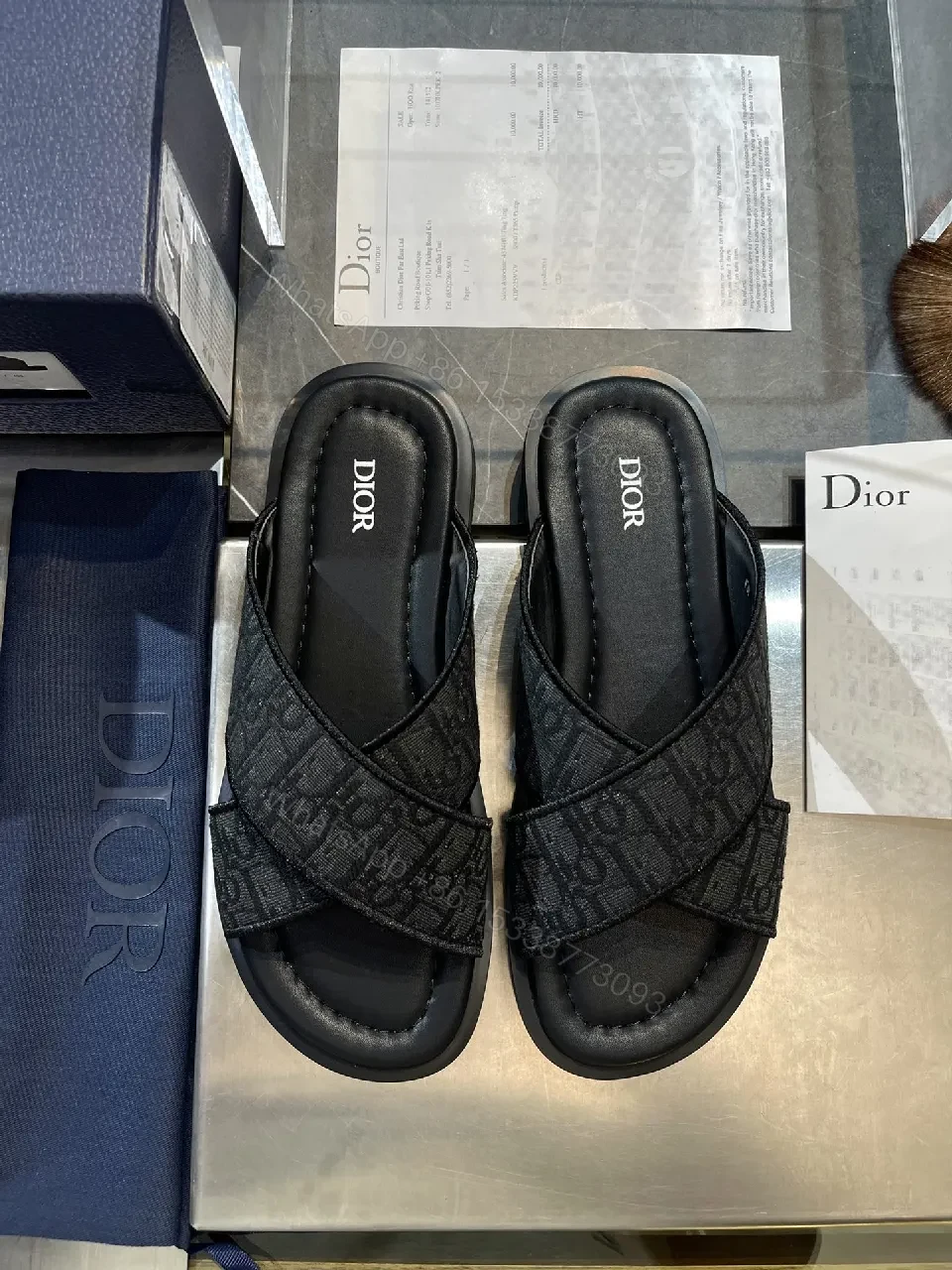 View 8 of Patterned Luxury Sandals - jacquard, comfort, slide