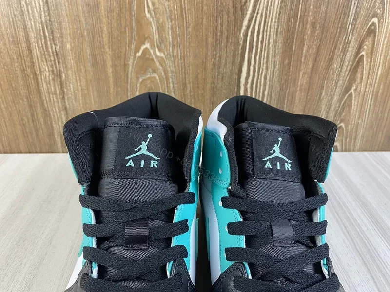 View 5 of Color Blocked Elevate High-Tops: Leather, Turquoise Accent sneakers