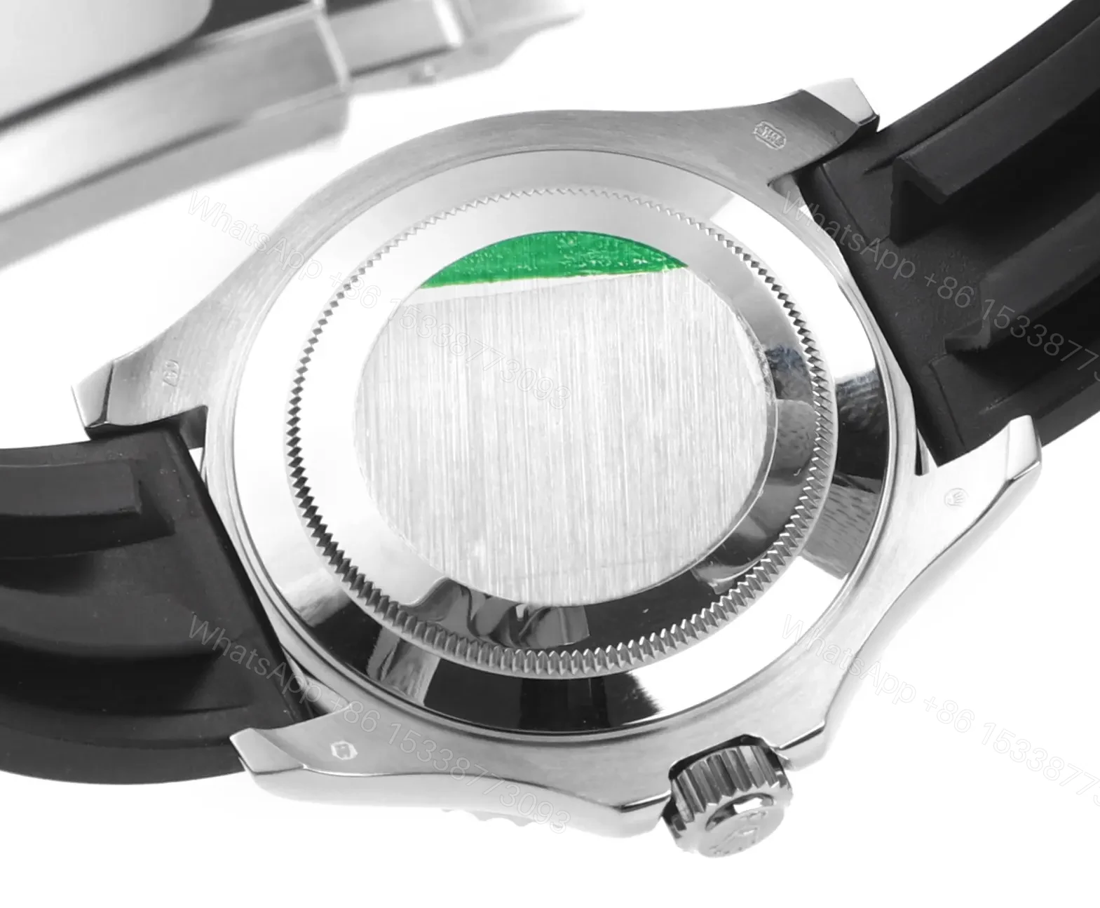 View 8 of DJ Factory Clean Factory Rolex Yacht-Master Black Dial Rubber Strap