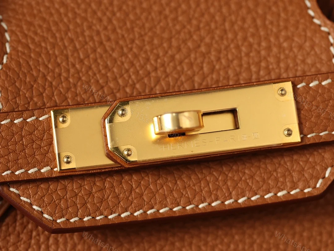 View 13 of 獨家純手工縫製高仿HermesBirkin30系列金棕金扣