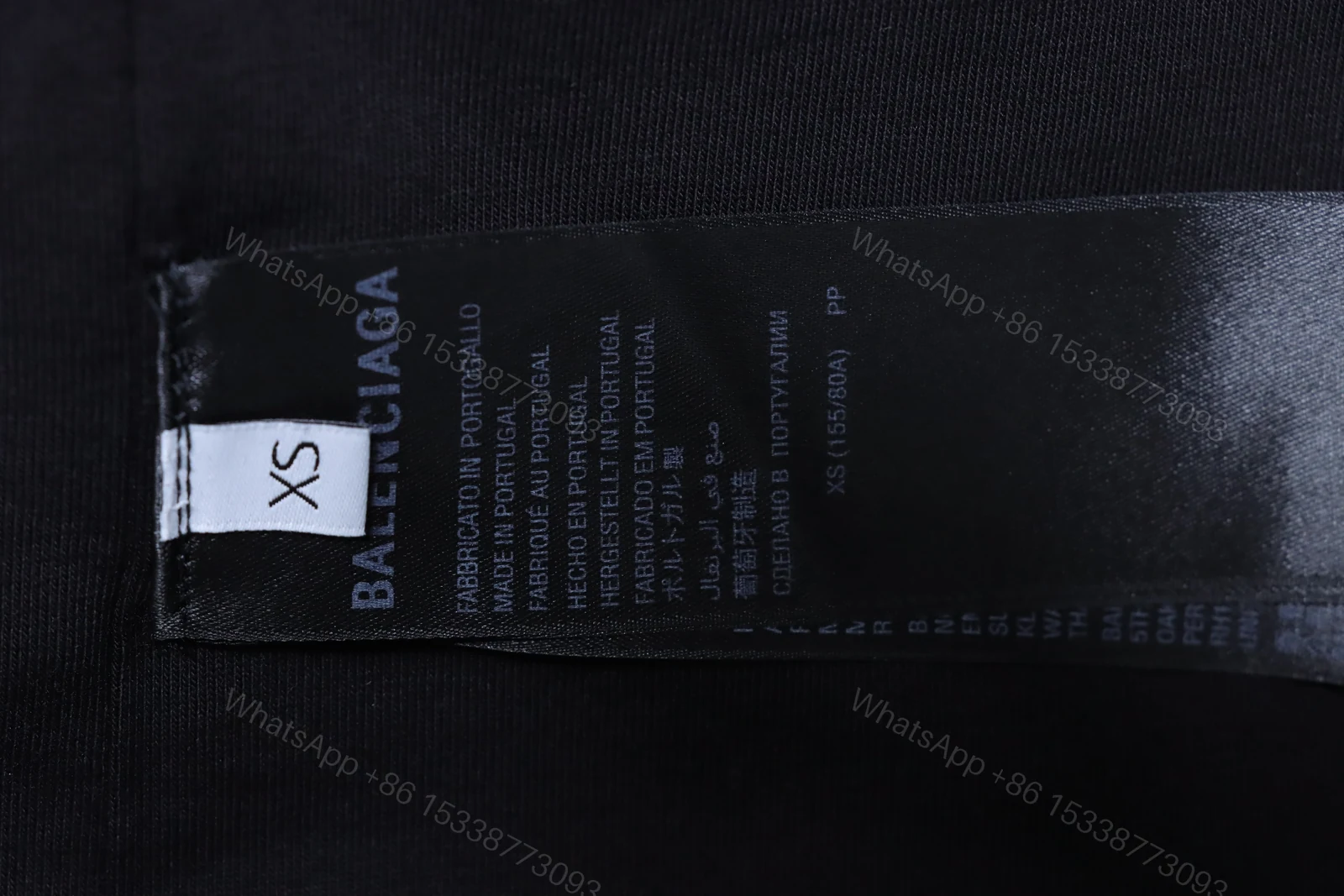 View 9 of Balenciaga Clothes 25SS Patch Embroidered Slogan Washed Short-Sleeve T-Shirt