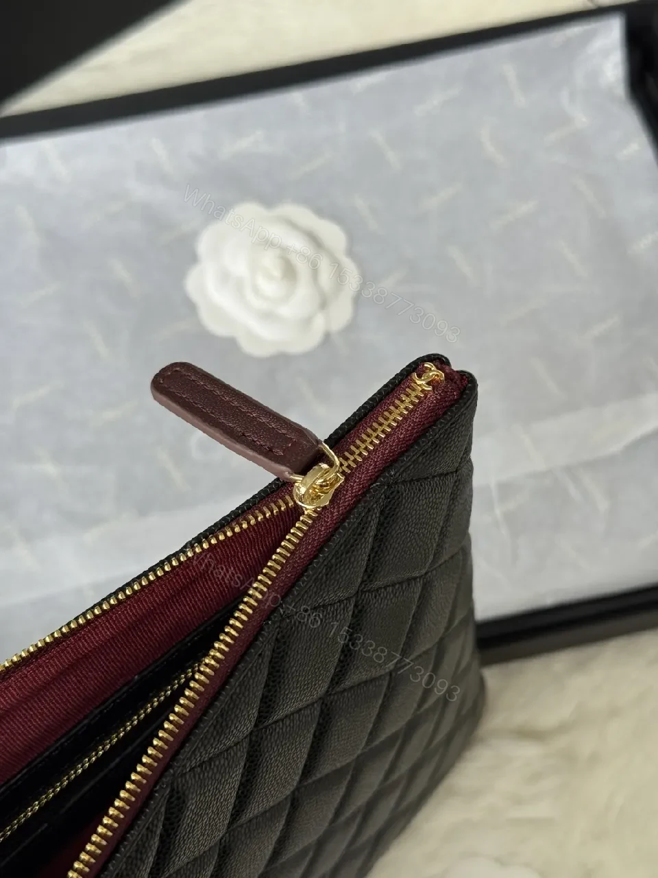 View 7 of Quilted Lambskin Wallet Clutch - Luxury, Compact, Versatile