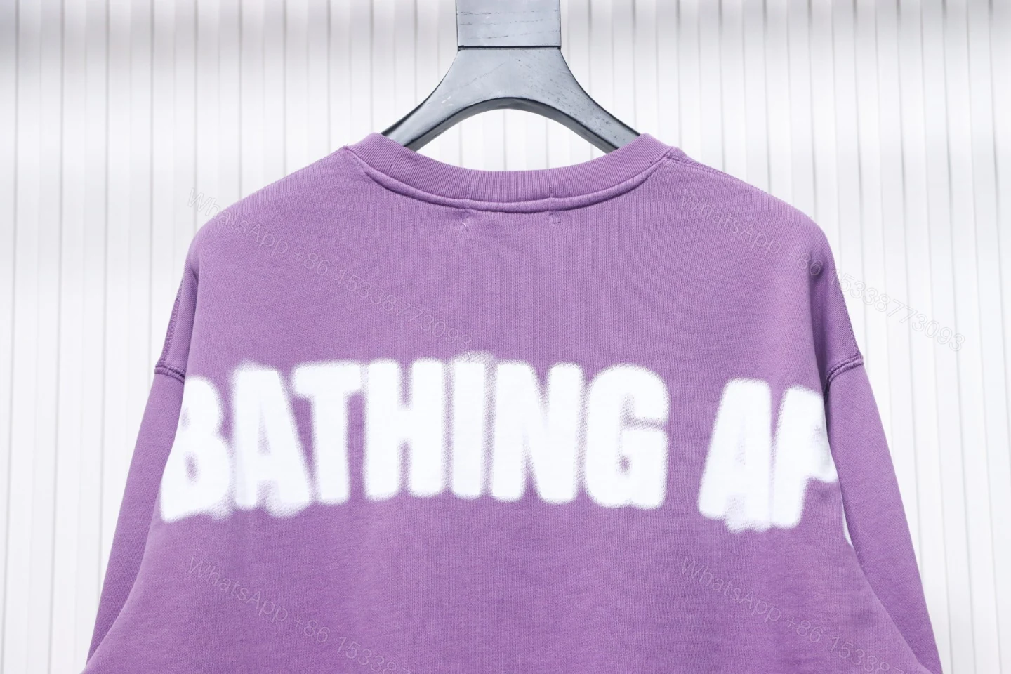View 7 of BAPE 24FW Ape Head Purple Sweatshirt