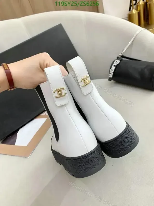 View 5 of Chanel Ankle Boots with Thick Sole VHB255