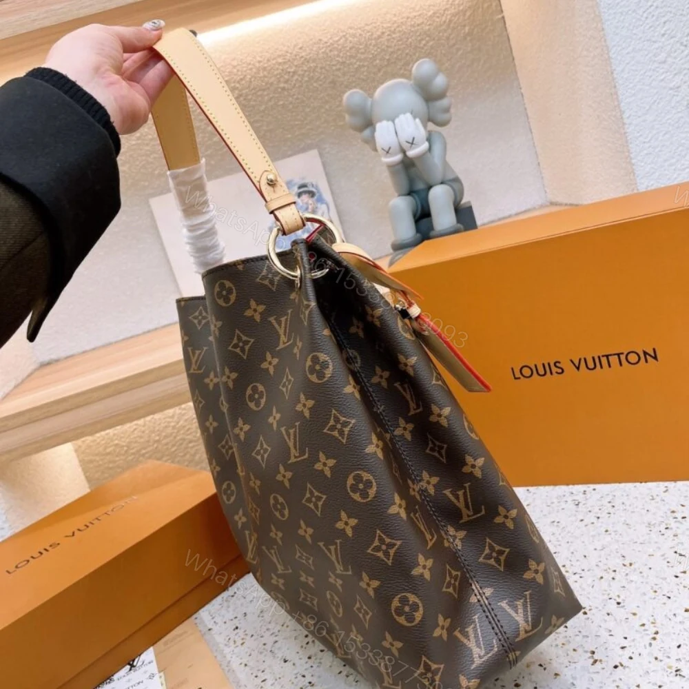 View 3 of Louis Vuitton Graceful PM Monogram Canvas Red 35Cm