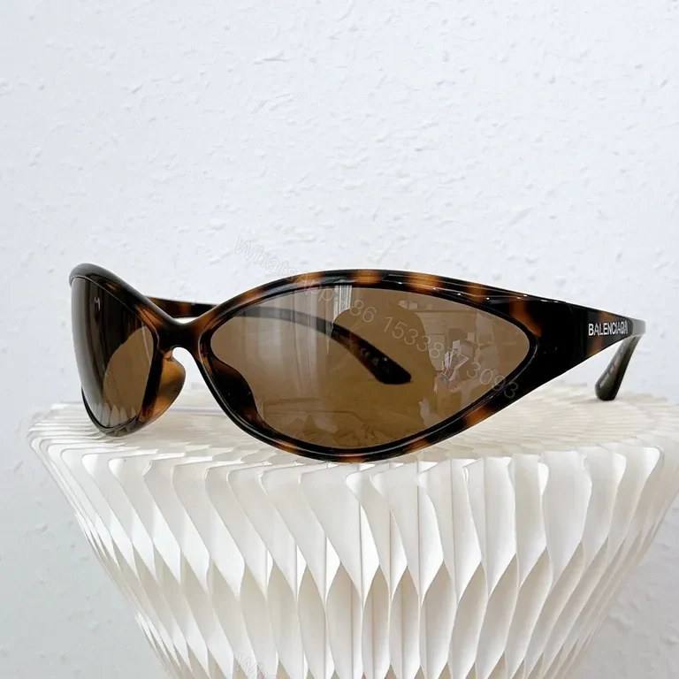 View 8 of Translucent White Balenciaga-Inspired Sunglasses with UV400 Lenses