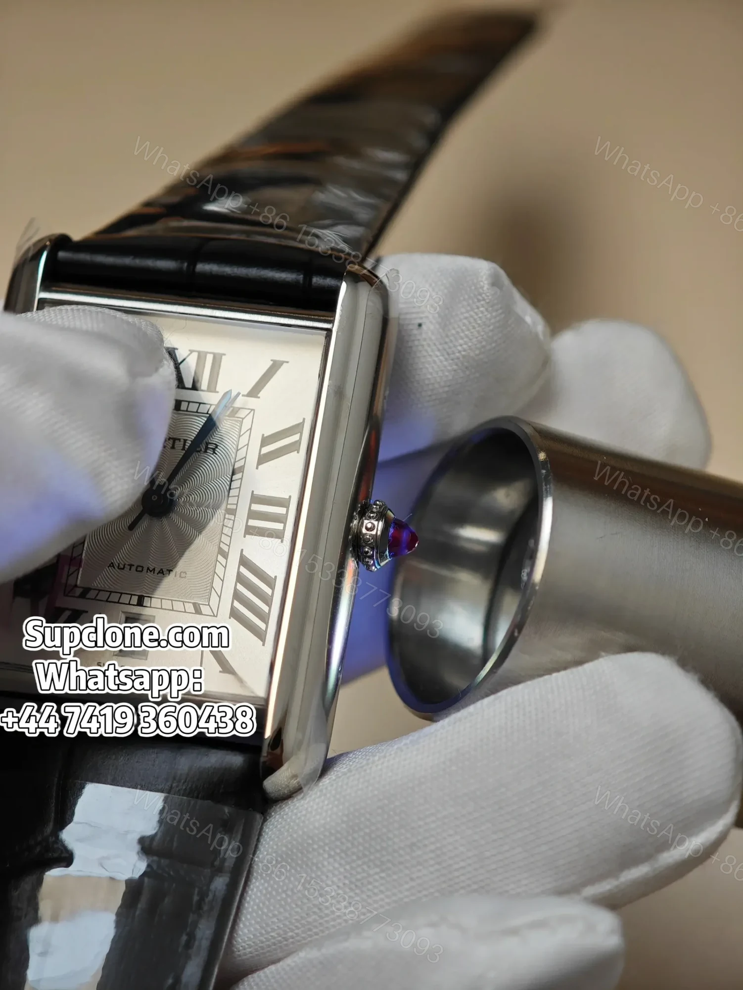 View 4 of Cartier Tank WSTA0141 41×31mm Super Clone Automatic Replica Leather Strap