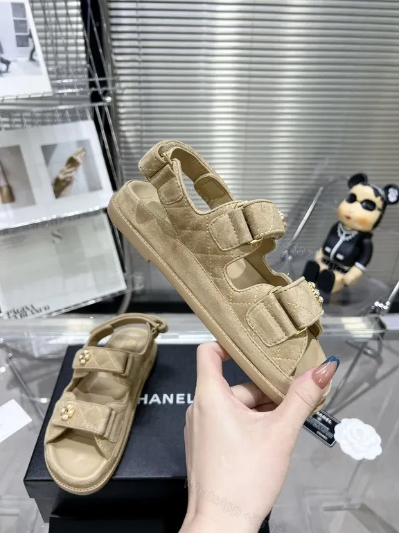 View 6 of Beige Quilted Sandals: Luxury Comfort, All-Day Wear