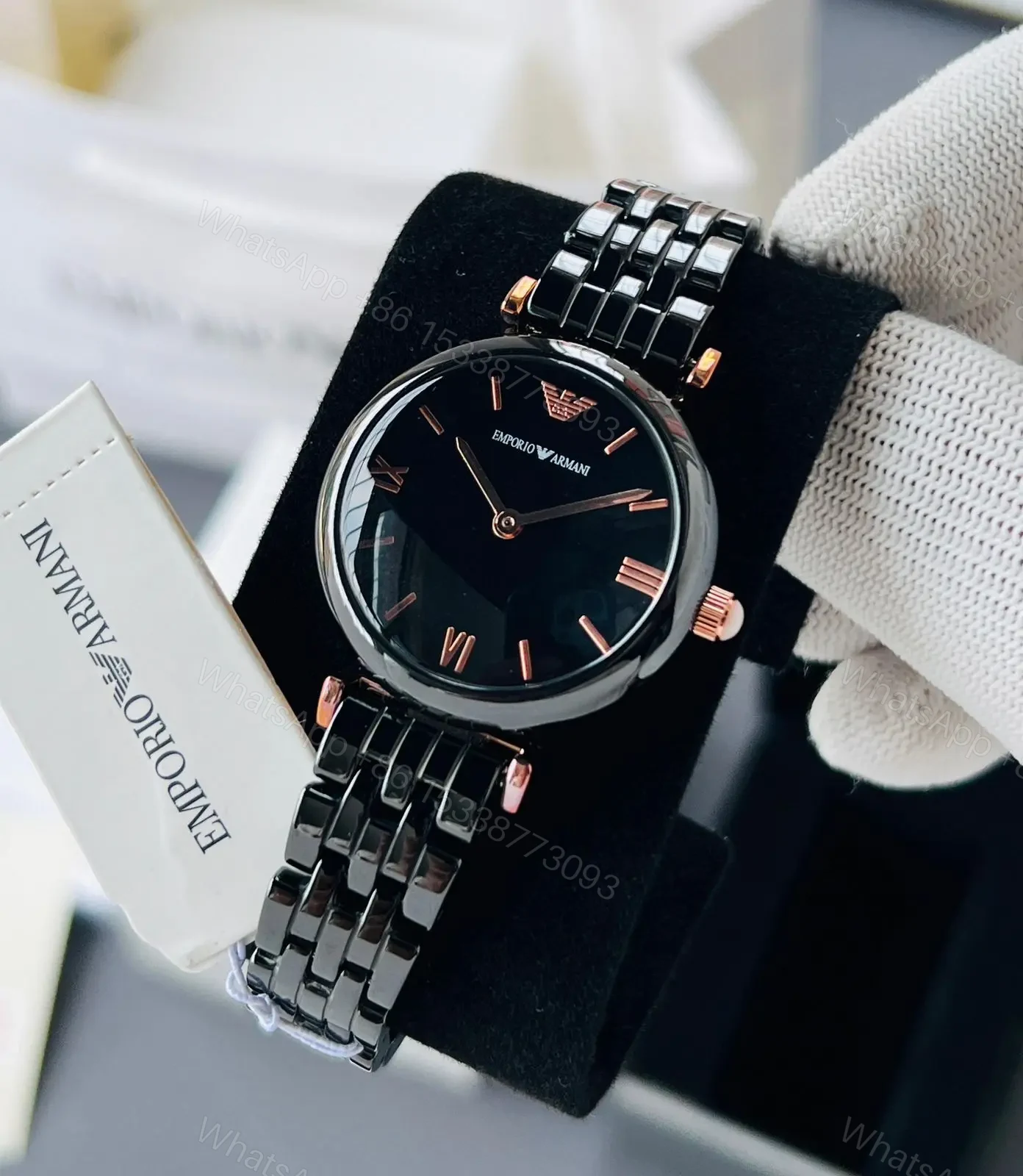 View 3 of Emporio Armani Classic Black Ceramic
