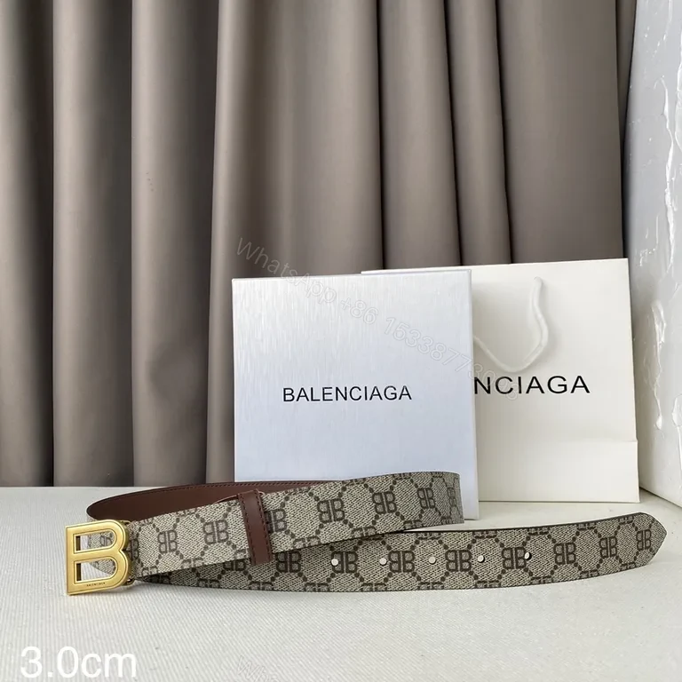 View 3 of Bold Monogram Belt: Gold Buckle, Canvas, Luxe Casual