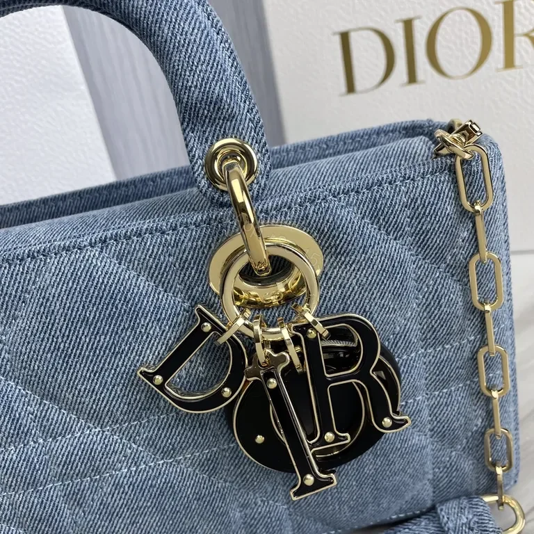 View 7 of Denim Chic Mini Bag: Dior Charm, Structured Luxury