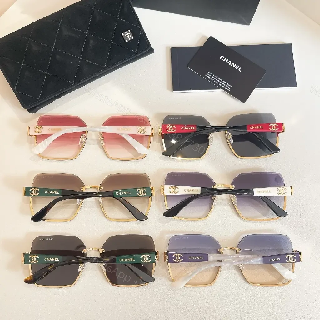 View 8 of Square-Frame Shine Sunglasses: Gold-Tone, Gradient Lenses, Luxe Style