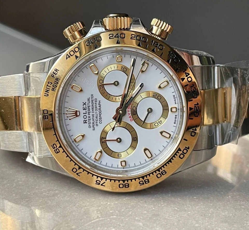 View 6 of BTF factory 1:1 Rolex Daytona 116523 SS 904L & Yellow Gold White Dial A4130