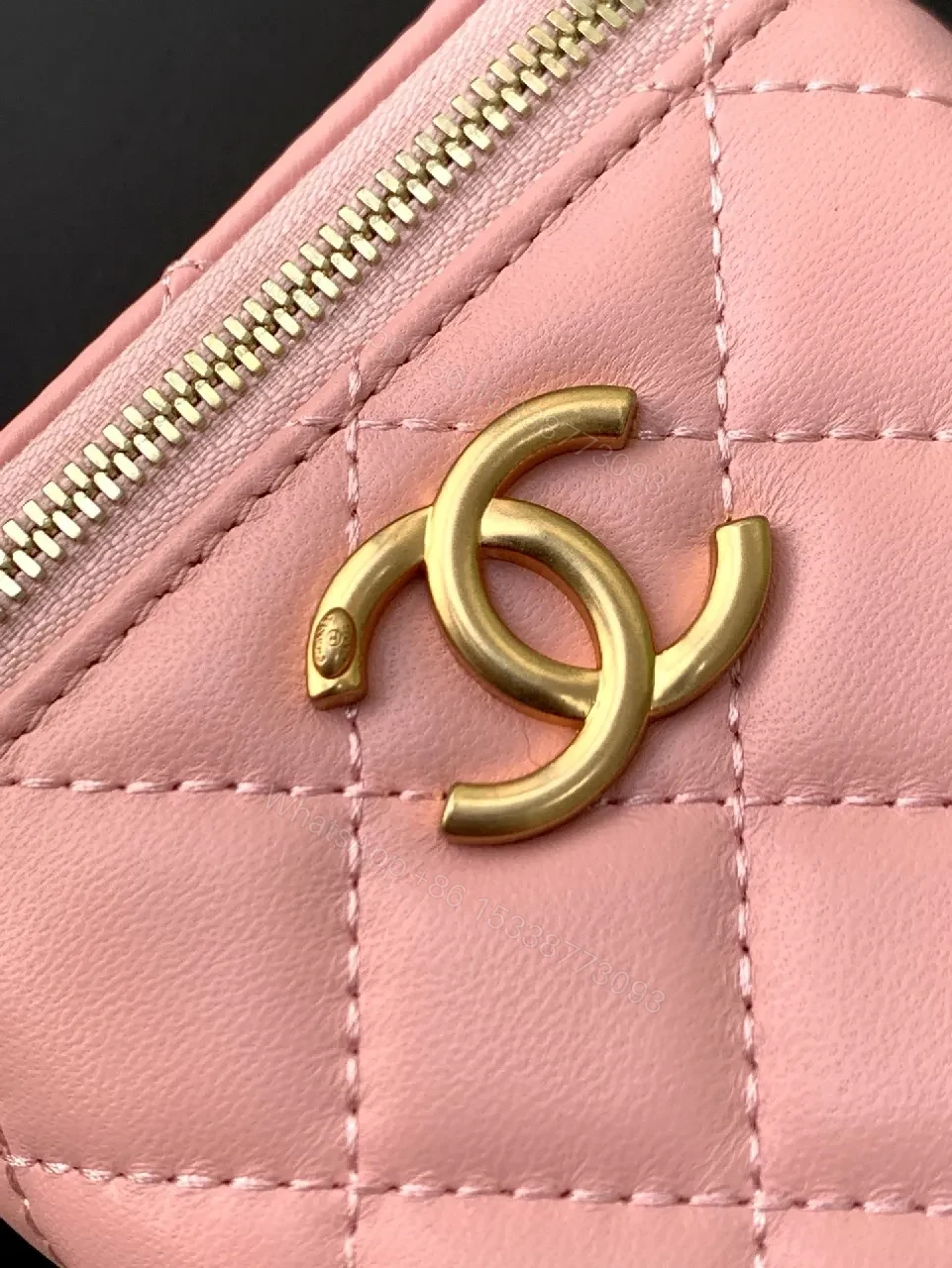 View 3 of Pink Quilted Camera Bag — Gold Hardware, Luxe Mini Satchel