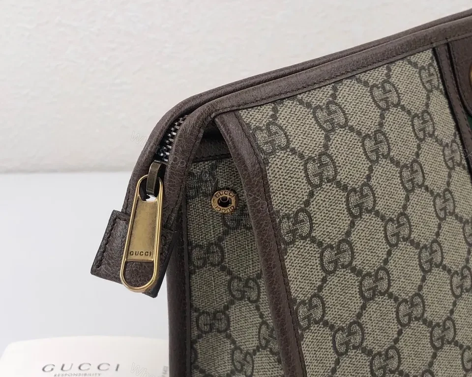 View 9 of Chic GG Supreme Clutch with Web Stripe - Wallet-style Executive Bag