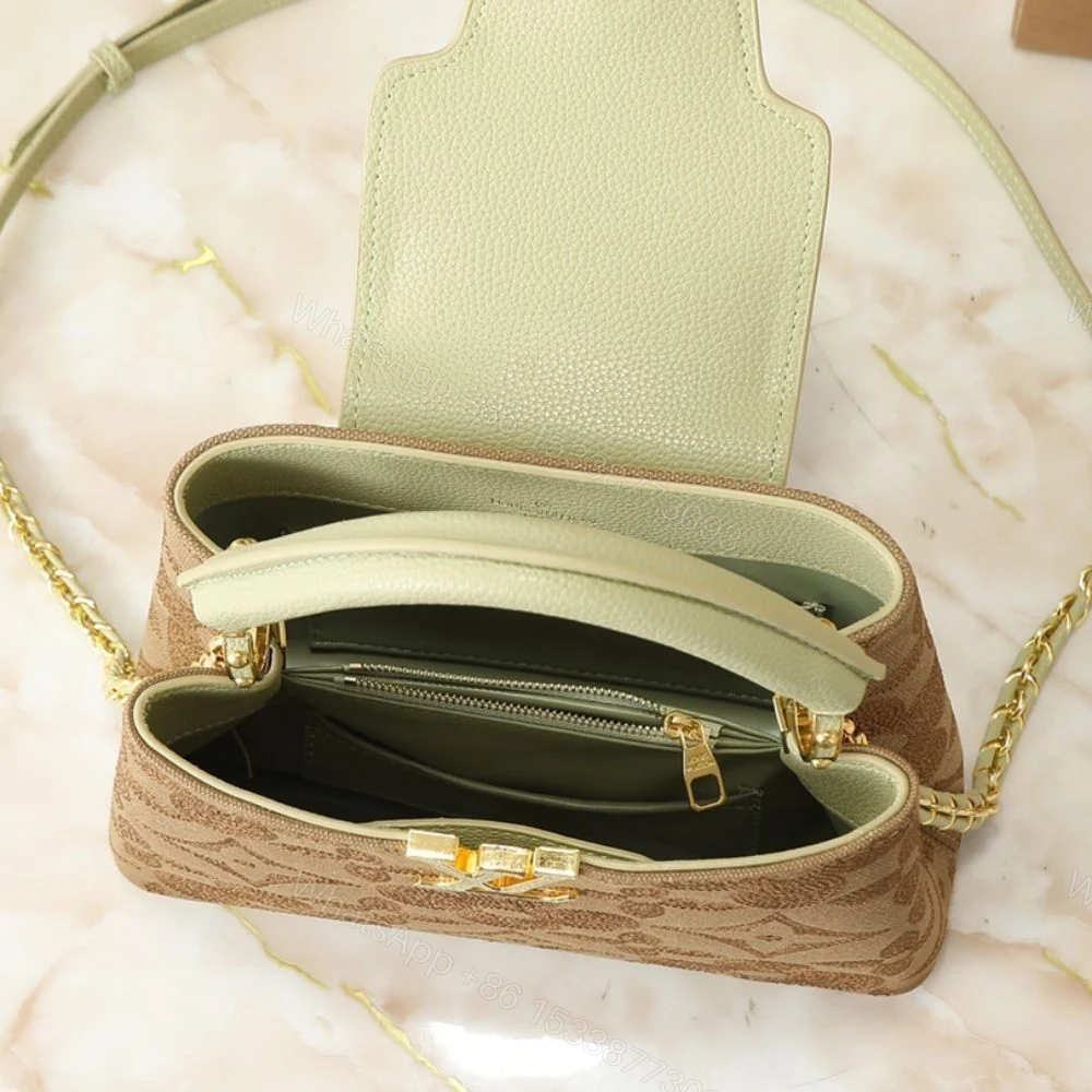 View 4 of Louis Vuitton Capucines BB Green Brown 27cm