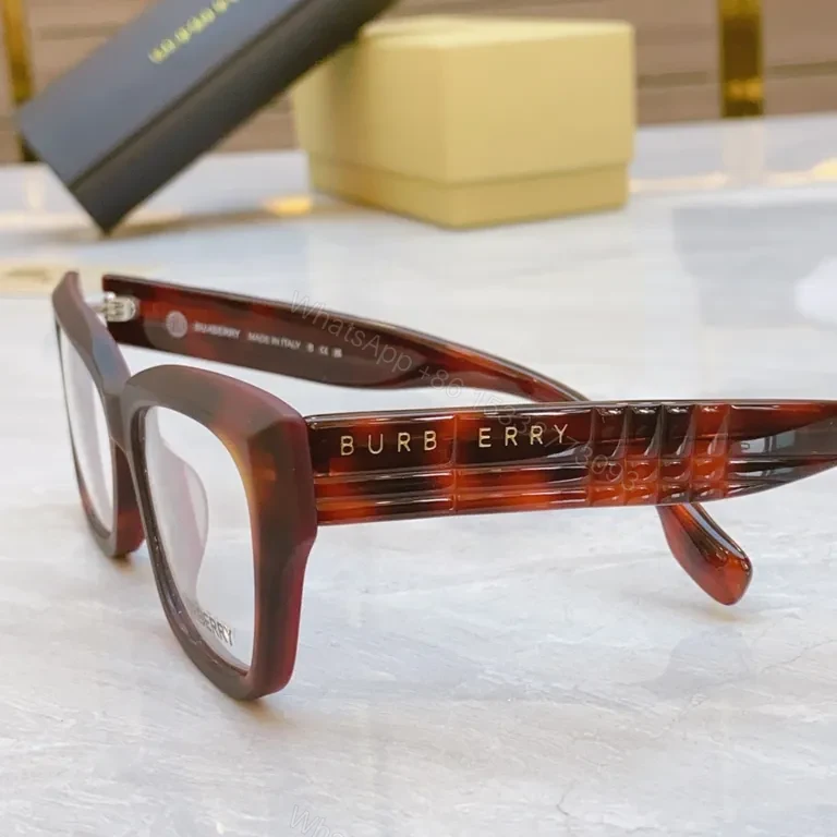 View 6 of Burberry Black Acetate Modern Frame Sunglasses with Designer Details