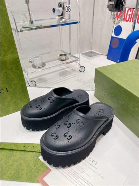 View 8 of GUCCI WONMEN’S PLATFORM PERFORATED G SANDAL – SDG013