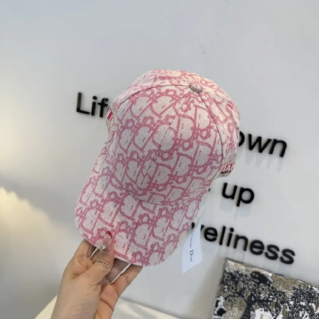 View 8 of Light Pink Monogram Baseball Cap with Raised Logo Patch