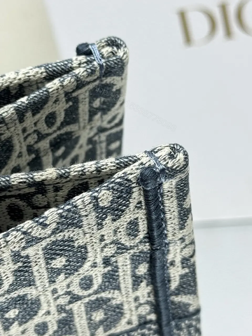 View 5 of Monochrome Jacquard Tote: Bold Texture, Everyday Chic, Open-Top