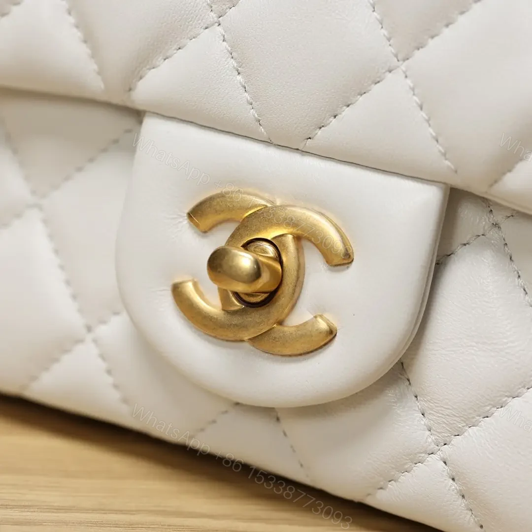 View 12 of 高仿Chanel*CF系列方胖子金球包白色XS免檢版
