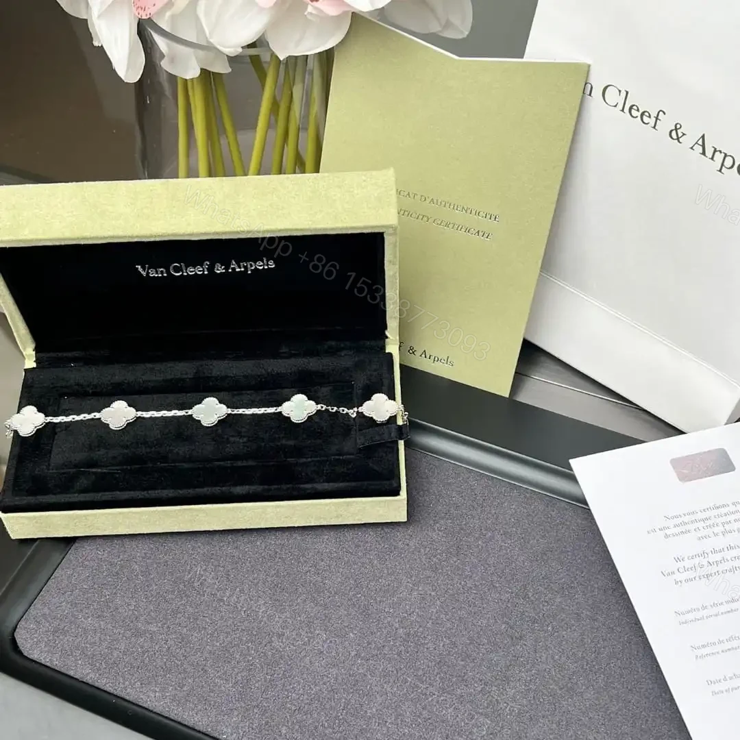 View 12 of 高仿首飾VanCleef&Arpels*RF48400貝母白金手鏈