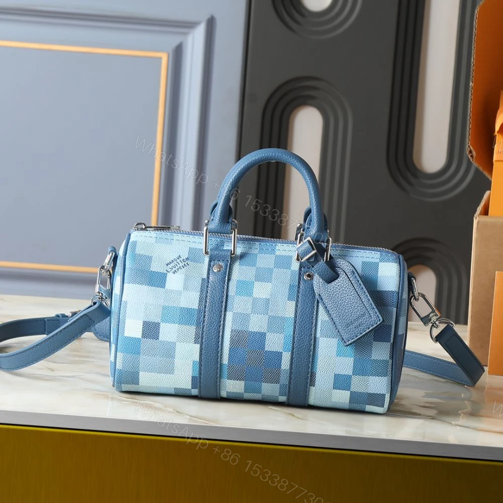 View 2 of Louis Vuitton Keepall Bandoulière 25 Blue 25Cm M28600
