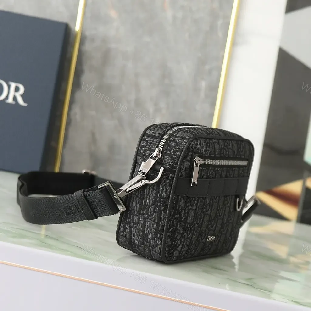 View 3 of Crossbody Black Monogram Mini Bag: Modern Luxury, Everyday Organizing