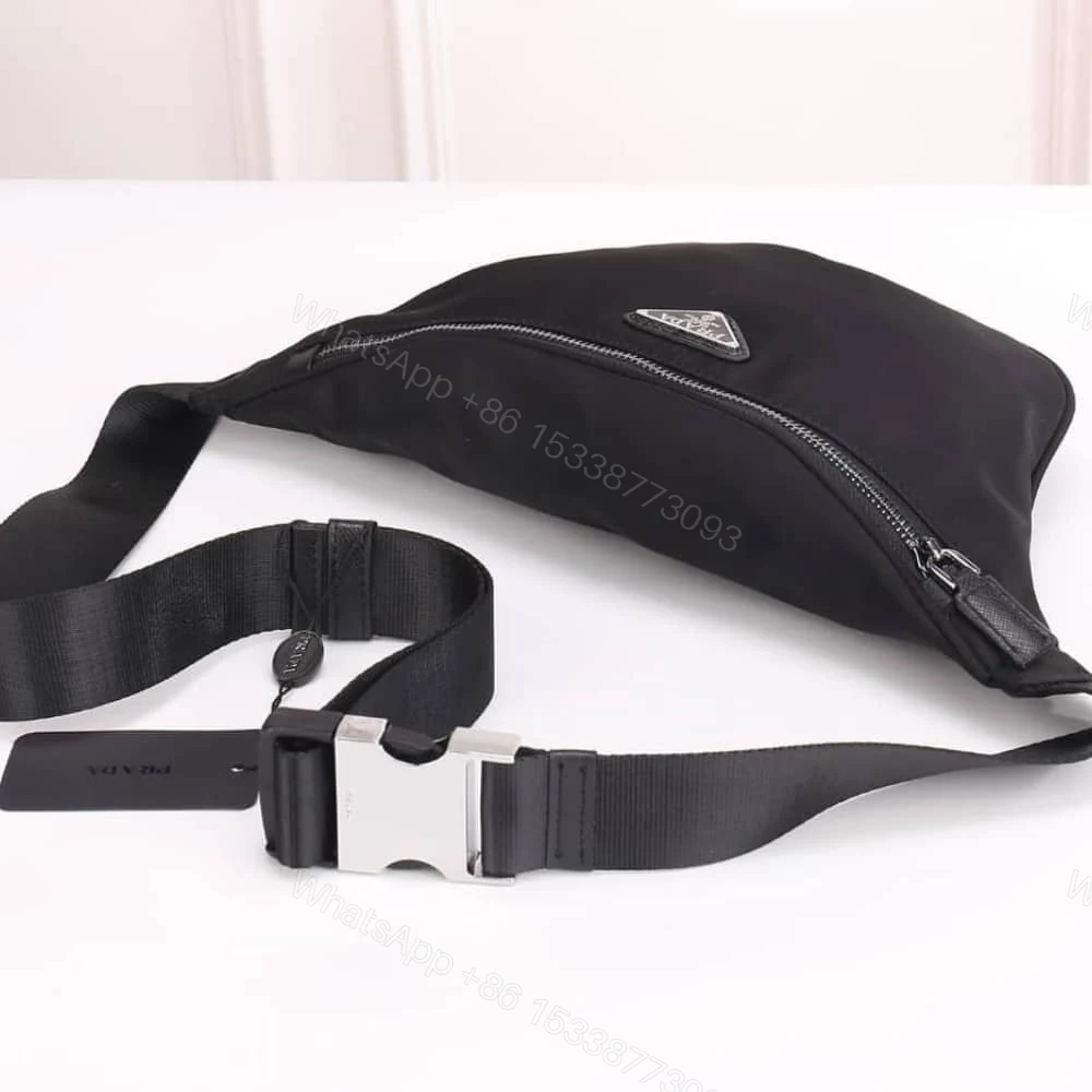 View 4 of PRADA NYLON BELT BAG BLACK 30CM
