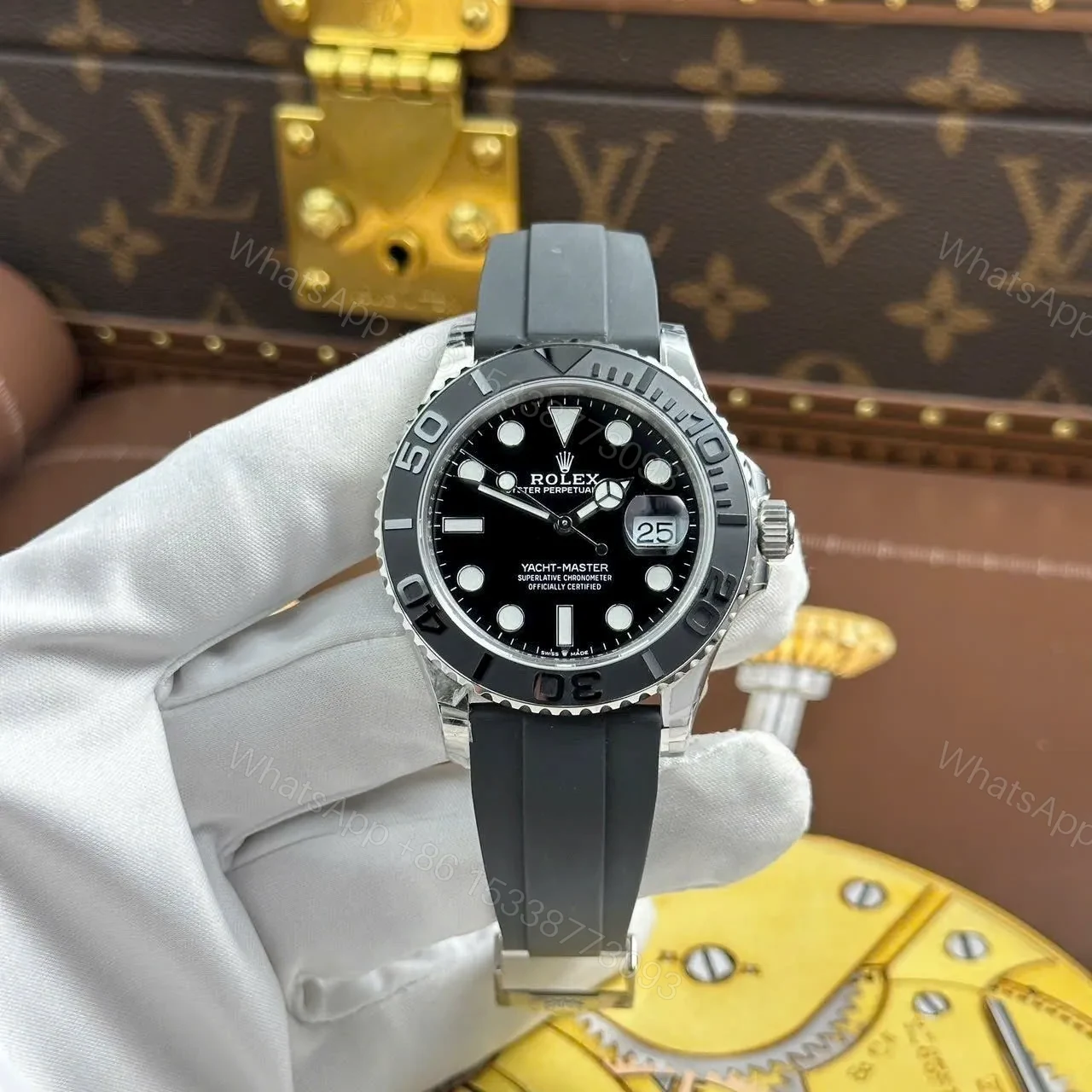 View 2 of Replica Rolex Yacht-Master Black Dial 226659