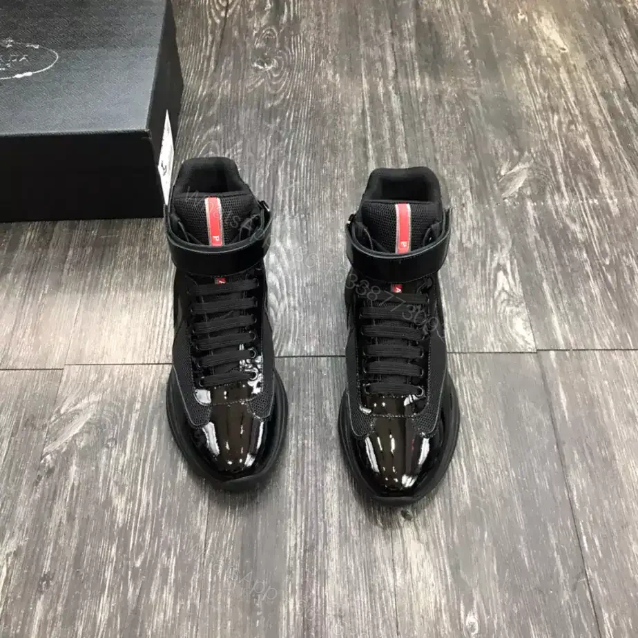 View 8 of PRADA AMERICA’S CUP HIGH-TOP SNEAKERS IN BLACK – PRD021