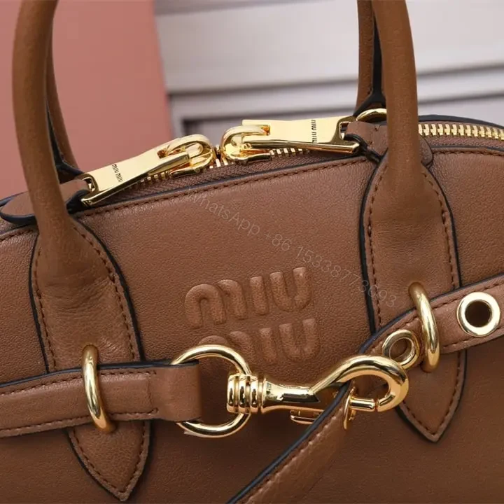 View 6 of 高仿miumiu*Aventure系列5BB169手提包棕色小號免檢版