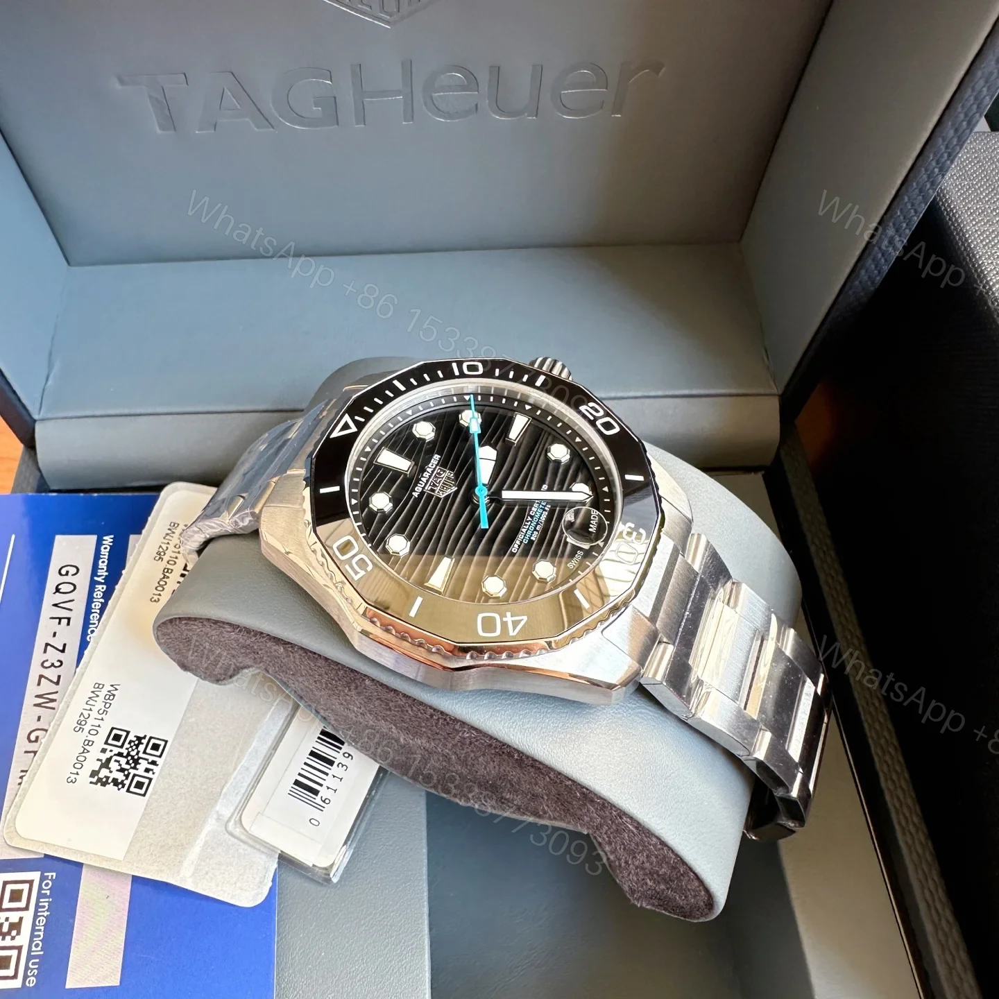 View 6 of TAG Heuer Aquaracer Professional 300 36 Stainless Steel Black Bracelet WBP231D.BA0626