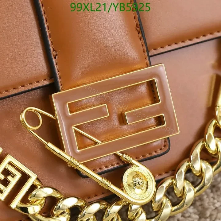 View 24 of Fendi Baguette Brooch White Leather Bag YB5925