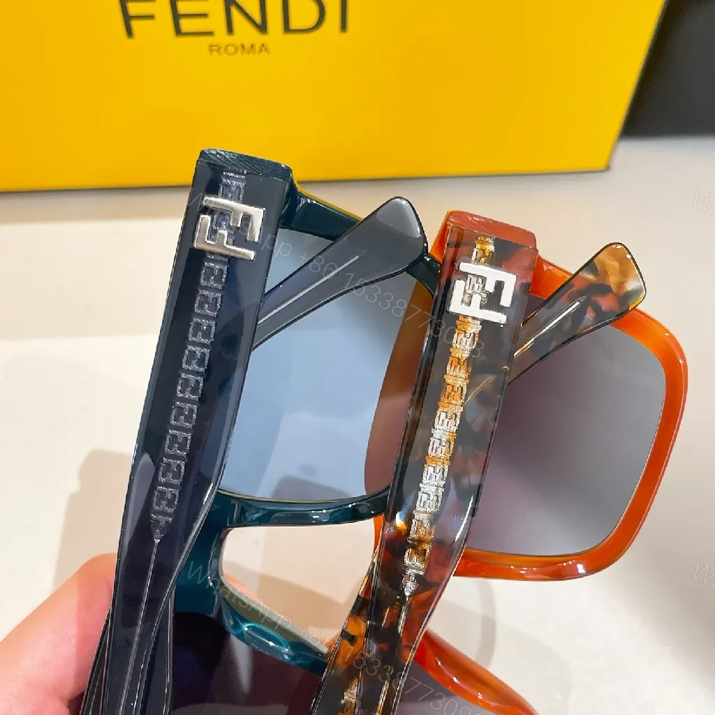 View 9 of Tortoise-Texture Acetate Squared Sunglasses, UV Protection