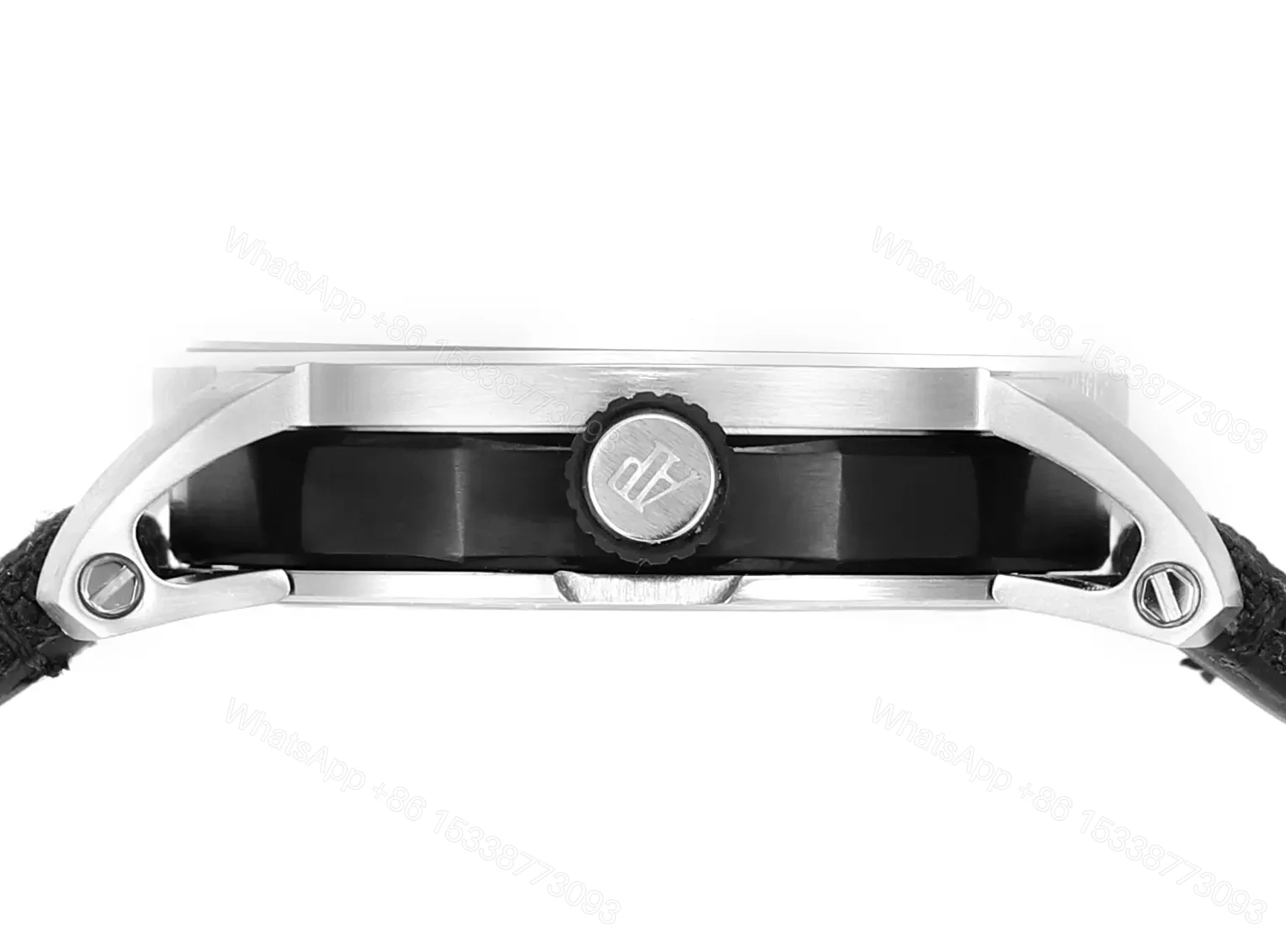 View 8 of R8 Factory Audemars Pigeut CODE 11.59 Smoke Grey Dial Stainless Steel Case Black Fabric Strap Automatic Watch 41mm