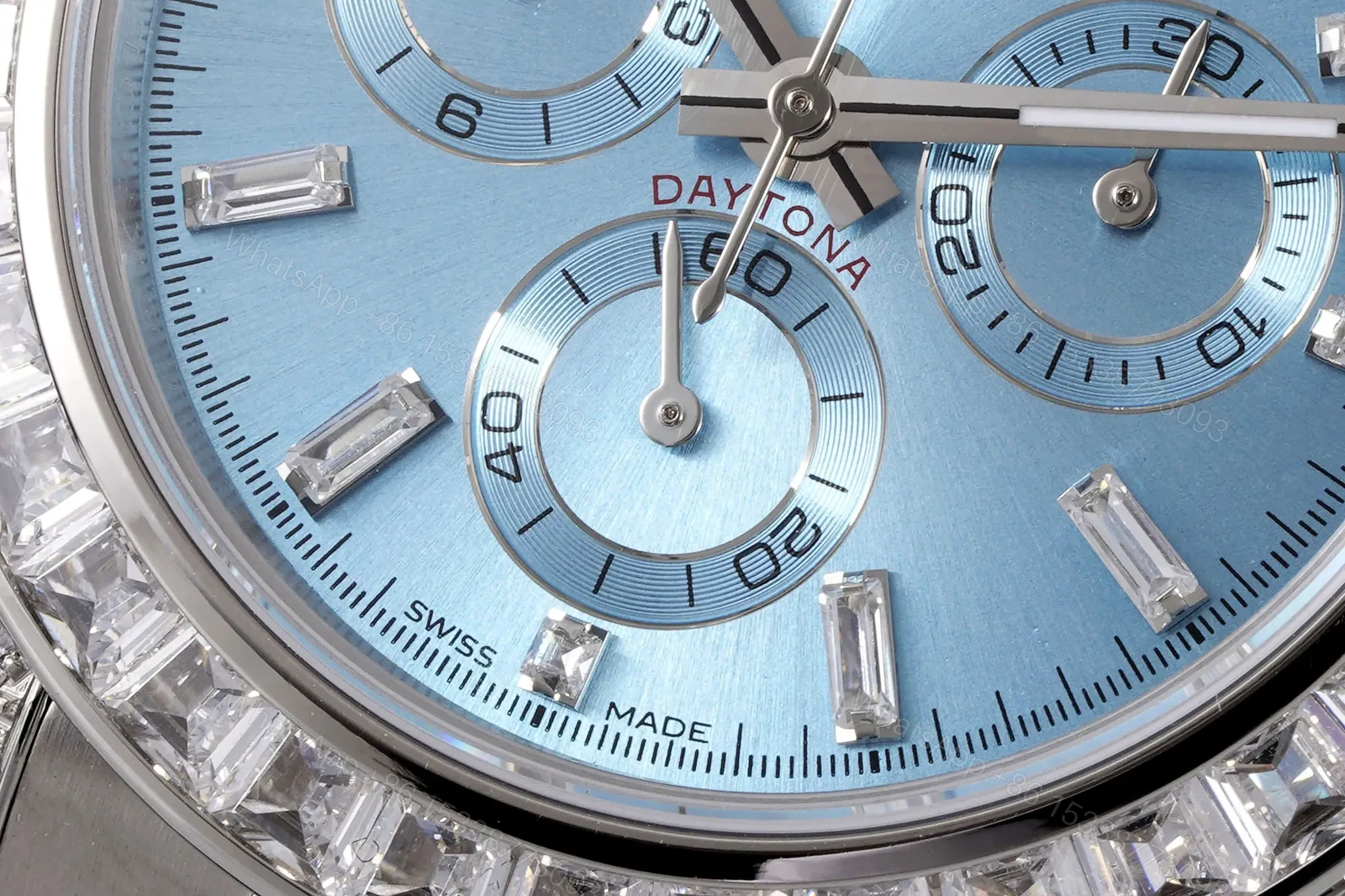 View 5 of Elegant ice blue diamon plica 40MM Rubber Strap Edition ROLEX-DAYTONA-ICE-DIA-RUB-40