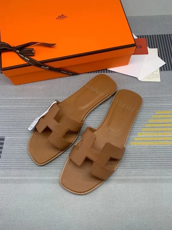 View 5 of Cognac Calfskin Slides â€“ All-Day Comfort, Refined Style