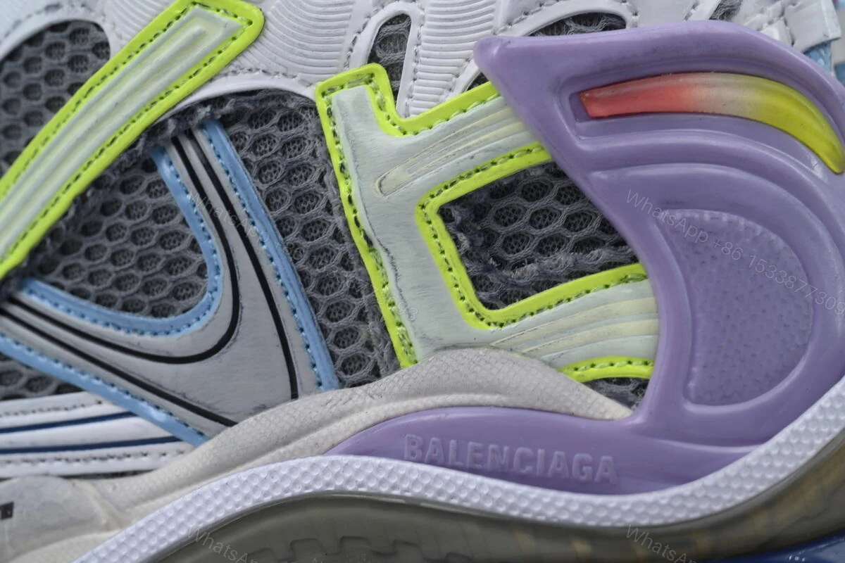 View 4 of Balenciaga Runner Sneaker Pink Blue Purple 772767 W3RNY 0361