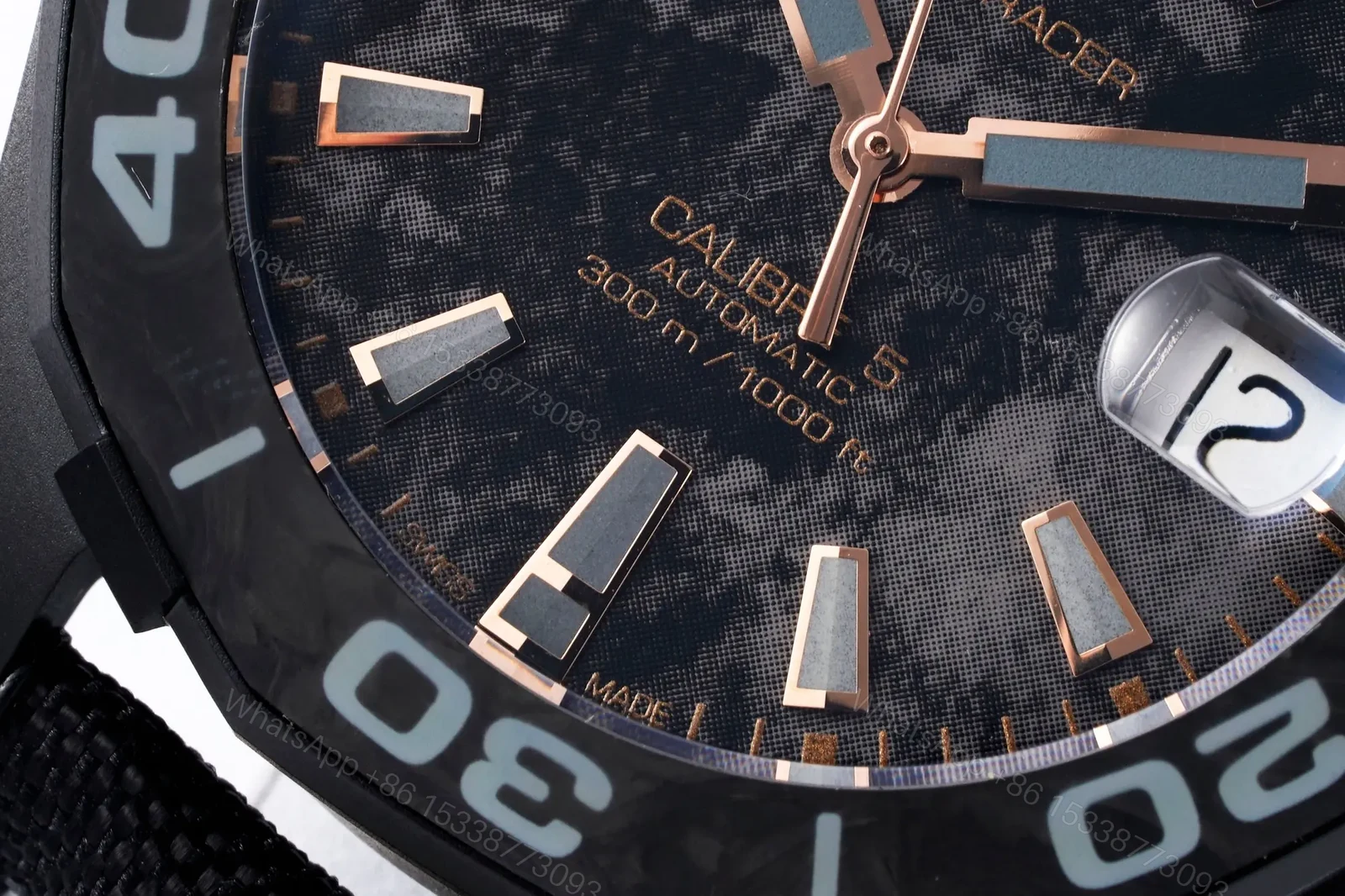 View 7 of Tag Heuer Super Series Watch – Black Dial, Black Strap, Casual and Formal Style, 100m Water Resistance